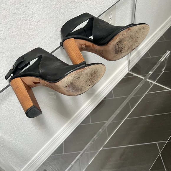 Vince Addie Open-toe Bootie Block Heel Sandals Black - Picture 12 of 14